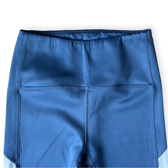 Zyia Active Women’s Navy Blue Primo Mesh 7/8 Length Leggings, Size 4 - Picture 3 of 9